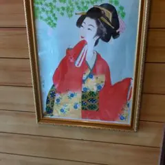 美人画 日本画 額装品 舞妓 桃翠 - メルカリ