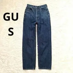 GU ハイライズデニム ストレートジーンズ デニムパンツ S