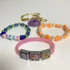 おまけ付き【3個セット】キッズ ブレスレット ディズニー アナ雪＋他2個