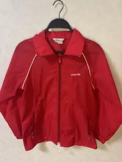 80s adidas 赤 ナイロンジャケット デサント製
