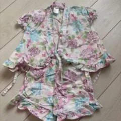 紫陽花柄コットン甚平（90cm）