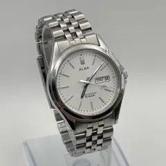 新品電池/稼働　SEIKO　ALBA メンズ 腕時計 シルバー　ヴィンテージ