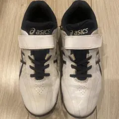 ASICS 少年野球トレーニングシューズ ホワイト/ネイビー　24.0