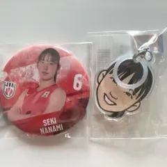 関菜々巳 女子日本代表 缶バッジ アクリルマーカー　バレーボール　目印チャームのサムネイル