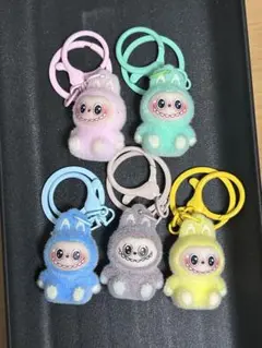labubuLABUBUラブブキーホルダーキーリング5個セットキャラクターグッズ