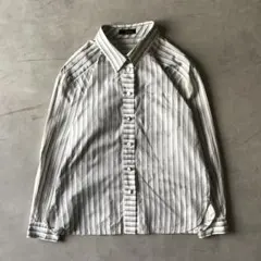 LELIAN レリアン　シャツ　ブラウス　ストライプ　イエロー　ホワイト