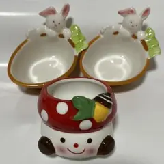デザートカップ デザインカップ きのこ うさぎ 陶器