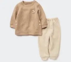 UNIQLO ユニクロ 子供服 キルト パジャマ 長袖 上下セット 110