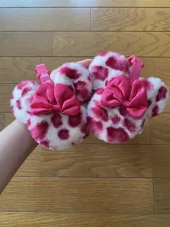 ミニー　ディズニー　ヒョウ柄　耳当て　2個セット