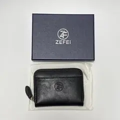 箱付き 本革 牛革 財布 カードケース ミニ財布 大容量 プレゼント 黒