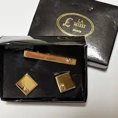 LA MISSI ハート　ゴールドネクタイピン　カフス　カフリンクス