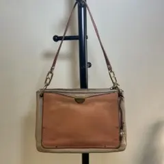 COACH コーチ ショルダーバッグ ベージュ/オレンジ