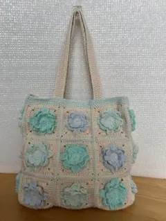 かぎ針編み モチーフ編みバッグ ハンドメイド