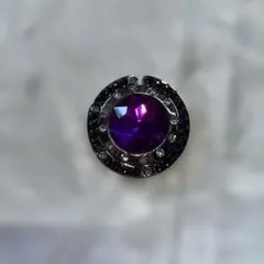 バッグハンガー　スワロフスキー使用　ラインストーン　紫　パープル