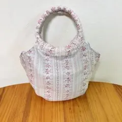 ハンドメイド　バッグ　布製　花柄