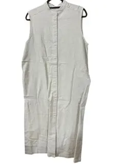 KBF ノースリーブ ワンピース リネン スリットあり