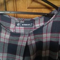 アズノウアズ　レディース　七分袖　チェック柄　ワンピース