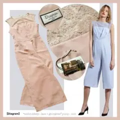 ダイアグラム：新品未使用•タグ付き【刺繍レース×ジョーゼット】オールインワン