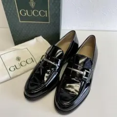 GUCCI*グッチ ローファー バンブー レザー ブラック イタリア 361/2