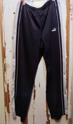 ☆US古着PUMAラインパンツ/ジャージパンツ/モノトーン/L