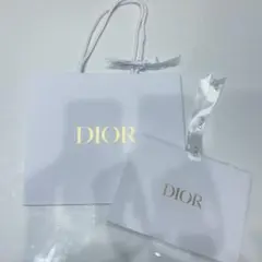 Dior ショップ袋 ホワイト リボン付き - メルカリ