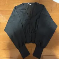 NATURAL BEAUTY BASIC ダークグレー カーディガン