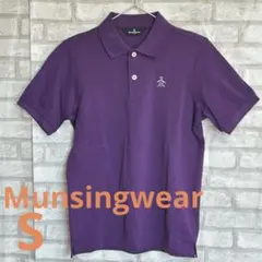 Munsingwearマンシング　ポロシャツ　ゴルフ　パープル　Sサイズのサムネイル