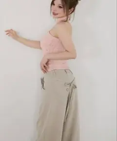 夏休みのお値下げ　andmary loose ribbon slacks