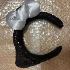 USJ キティー ブラックスパンコール カチューシャ