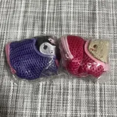 サンリオキャラクターズ　さがら刺繍メッシュポーチ　マロンクリーム　クロミ