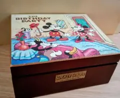 な742 ミッキー ミニー オルゴール 木製 木箱 ディズニー レトロ