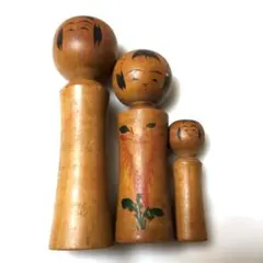 木製こけし 3体セット