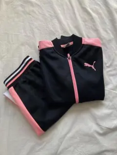 PUMA 黒ピンク ジャージ　上下セット 140