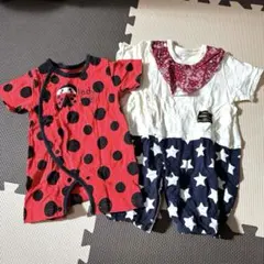 【まとめ売り】ロンパース２点セット　60-70cm