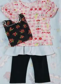 110 シャーリーテンプル Tシャツ ピンク イチゴ プラスナオ スカッツのサムネイル