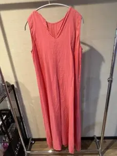 ノースリーブ ロングワンピース ピンク　130