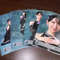 金村美玖 日向坂46 黒ドレス 生写真 4種コンプ
