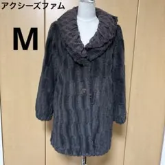 axes femme アクシーズファム ファーコート レース襟付 2way
