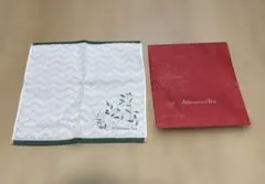 アフタヌーンティー　刺繍入りハンドタオルハンカチ