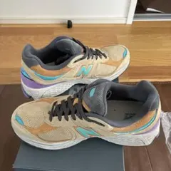 New Balance 2002R ベージュ/ブルー/パープル