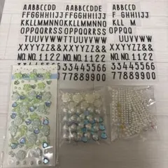 デコレーションパーツ ハート型・星型・バラ型 シール アルファベット まとめ売り