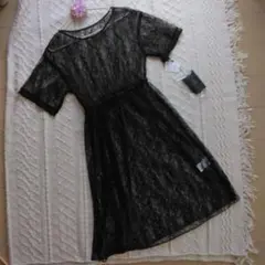 新品イーハイフンワールドギャラリー総レースインナー付きワンピース