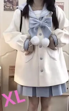 ロリータ アウター セーラー コート 防寒 ホワイトロリータ ガーリー 