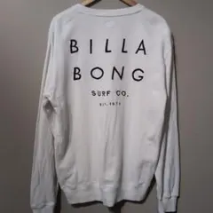 早い者勝ち BILLABONG ホワイト トレーナー M
