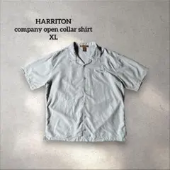 HARRITON 半袖開襟シャツ ライトブルー オープンカラー　古着　USAのサムネイル