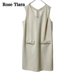 ローズティアラ　ジャンパースカート　ノースリーブワンピース　大きいサイズ　リボン