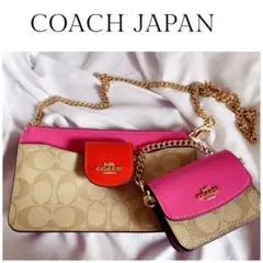 新品 COACH ショルダーバッグ ポーチ クロスボディ 財布 シグネチャーのサムネイル