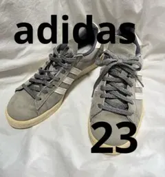 adidas キャンパス　80S スエード スニーカー グレー　23センチ
