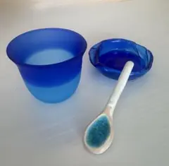うるま陶器「スプーン」 小皿、ガラスコップのサムネイル