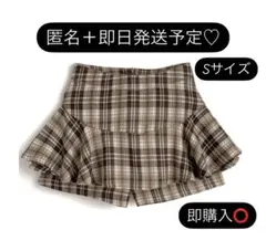 GRL チェック柄フリルスカートパンツ[ks006a]